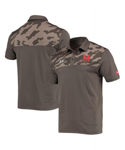 Men's Olive Maryland Terrapins Military-Inspired Appreciation Performance Polo Shirt $34.85 Polo Shirts