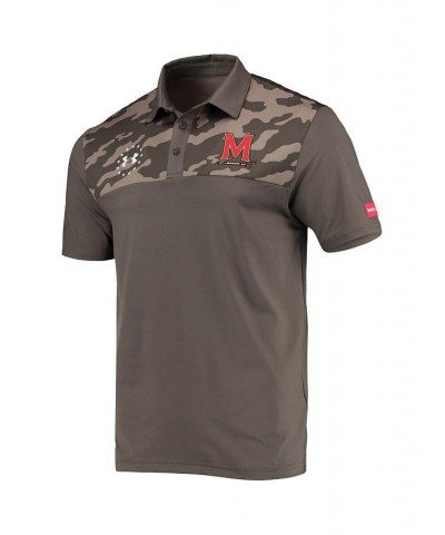 Men's Olive Maryland Terrapins Military-Inspired Appreciation Performance Polo Shirt $34.85 Polo Shirts