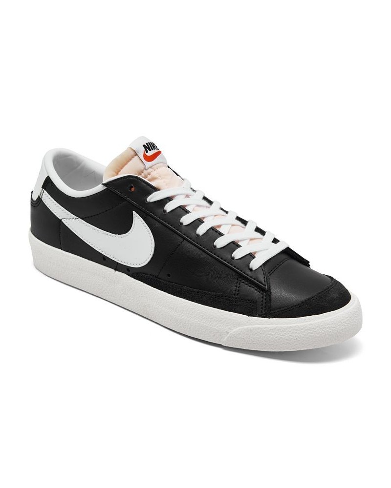 Men's Blazer Low 77 Vintage-Like Casual Sneakers Black $43.00 Shoes