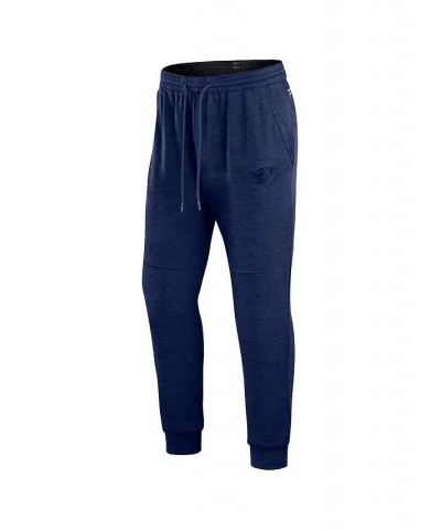 Men's Branded Heather Navy Nashville Predators Authentic Pro Road Jogger Sweatpants $37.95 Pants