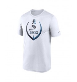 Men's White Tennessee Titans Icon Legend Performance T-shirt $16.80 T-Shirts