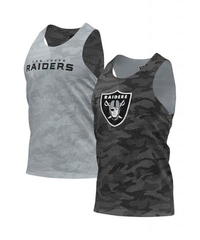 Men's Black, Gray Las Vegas Raiders Reversible Mesh Tank Top $16.80 T-Shirts