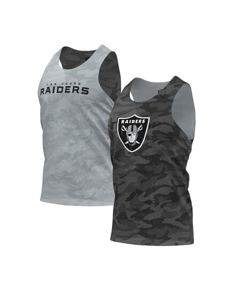 Men's Black, Gray Las Vegas Raiders Reversible Mesh Tank Top $16.80 T-Shirts