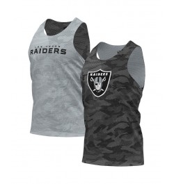 Men's Black, Gray Las Vegas Raiders Reversible Mesh Tank Top $16.80 T-Shirts