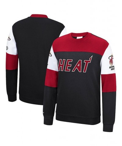 Men's Black Miami Heat Perfect Season Fleece Pullover Sweatshirt $40.03 Sweatshirt