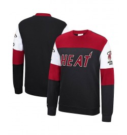 Men's Black Miami Heat Perfect Season Fleece Pullover Sweatshirt $40.03 Sweatshirt