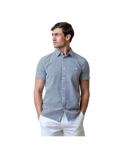 Mens' Seersucker Short Sleeve Button Down Shirt Blue $19.78 Shirts