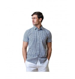 Mens' Seersucker Short Sleeve Button Down Shirt Blue $19.78 Shirts