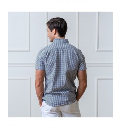 Mens' Seersucker Short Sleeve Button Down Shirt Blue $19.78 Shirts