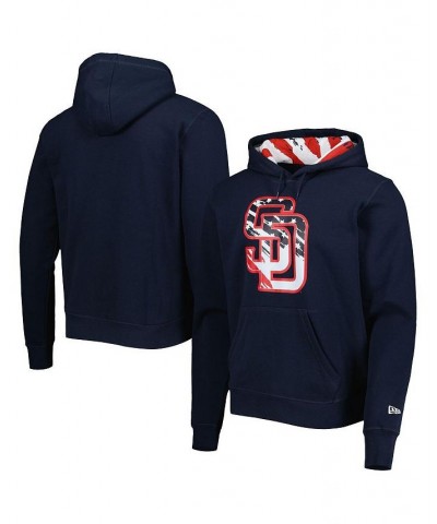 Men's Navy San Diego Padres 4th of July Stars and Stripes Pullover Hoodie $48.59 Sweatshirt