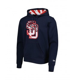 Men's Navy San Diego Padres 4th of July Stars and Stripes Pullover Hoodie $48.59 Sweatshirt