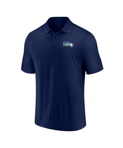 Men's Branded College Navy and Neon Green Seattle Seahawks Home and Away 2-Pack Polo Shirt Set $33.12 Polo Shirts