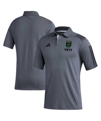 Men's Gray Austin FC 2023 On-Field Training Polo Shirt $29.90 Polo Shirts