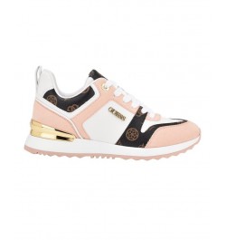 Women's Kadlin Logo Detailed Retro Jogger Sneakers Pink $45.78 Shoes