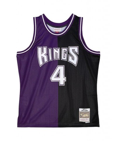 Men's Chris Webber Purple, Black Sacramento Kings Hardwood Classics 2000-01 Split Swingman Jersey $55.50 Jersey