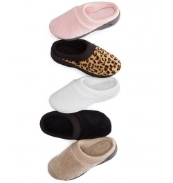 Microterry Pillowstep Slippers with Satin Trim Pink $22.00 Shoes