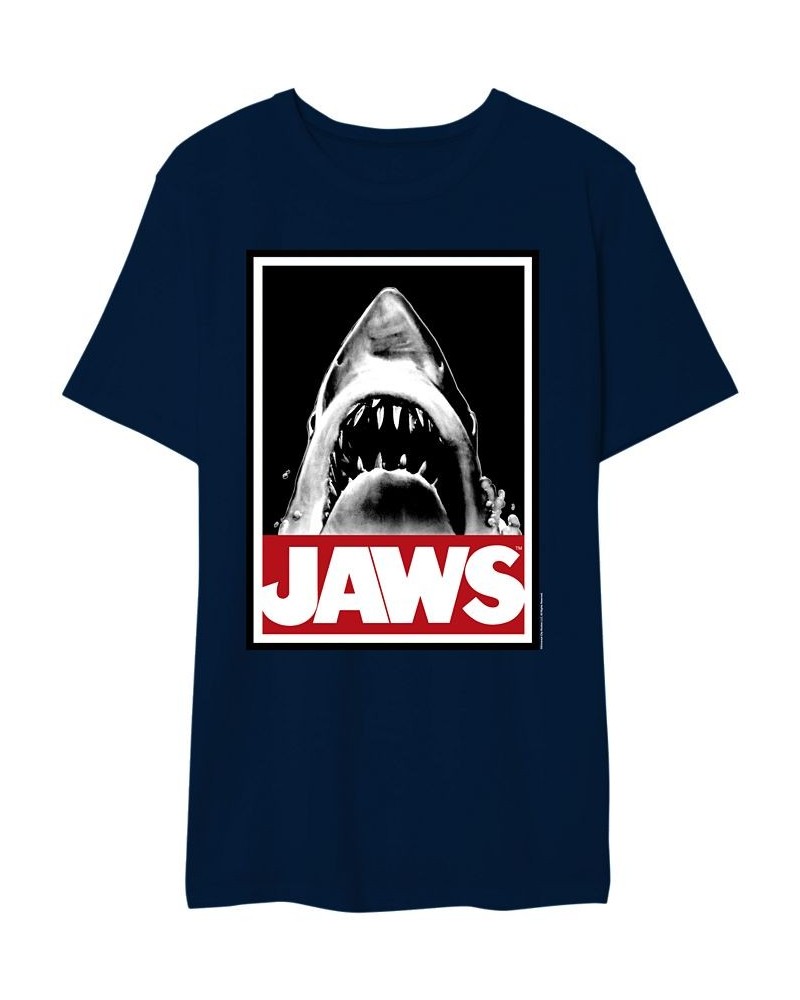 Jaws The Giant Men's Graphic Tee Blue $19.24 T-Shirts