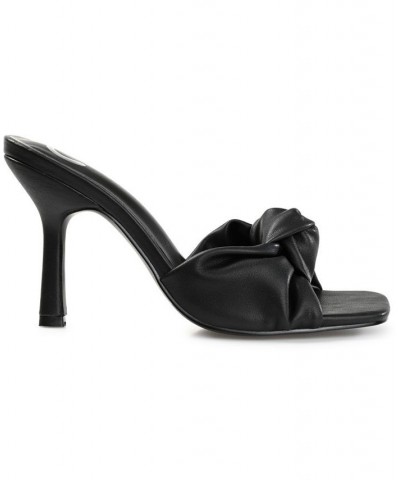 Women's Diorra Knotted Sandals Black $38.70 Shoes