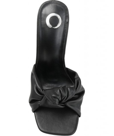 Women's Diorra Knotted Sandals Black $38.70 Shoes