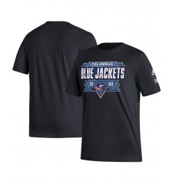 Men's Black Columbus Blue Jackets Reverse Retro 2.0 Fresh Playmaker T-shirt $22.79 T-Shirts