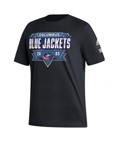 Men's Black Columbus Blue Jackets Reverse Retro 2.0 Fresh Playmaker T-shirt $22.79 T-Shirts