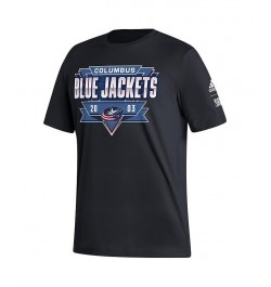 Men's Black Columbus Blue Jackets Reverse Retro 2.0 Fresh Playmaker T-shirt $22.79 T-Shirts