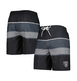 Men's Black Las Vegas Raiders Coastline Volley Swim Shorts $25.48 Swimsuits