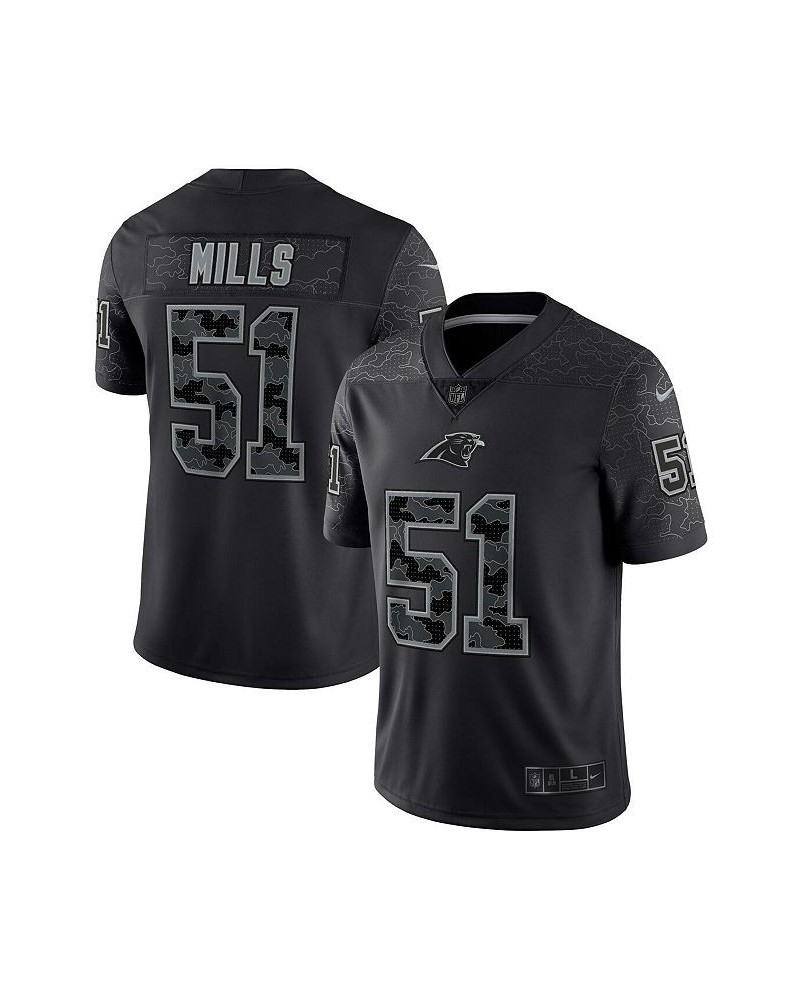 Men's Sam Mills Black Carolina Panthers Retired Player RFLCTV Limited Jersey $91.65 Jersey