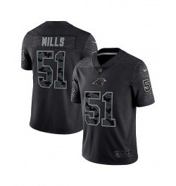 Men's Sam Mills Black Carolina Panthers Retired Player RFLCTV Limited Jersey $91.65 Jersey