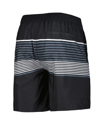 Men's Black Las Vegas Raiders Coastline Volley Swim Shorts $25.48 Swimsuits