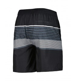 Men's Black Las Vegas Raiders Coastline Volley Swim Shorts $25.48 Swimsuits