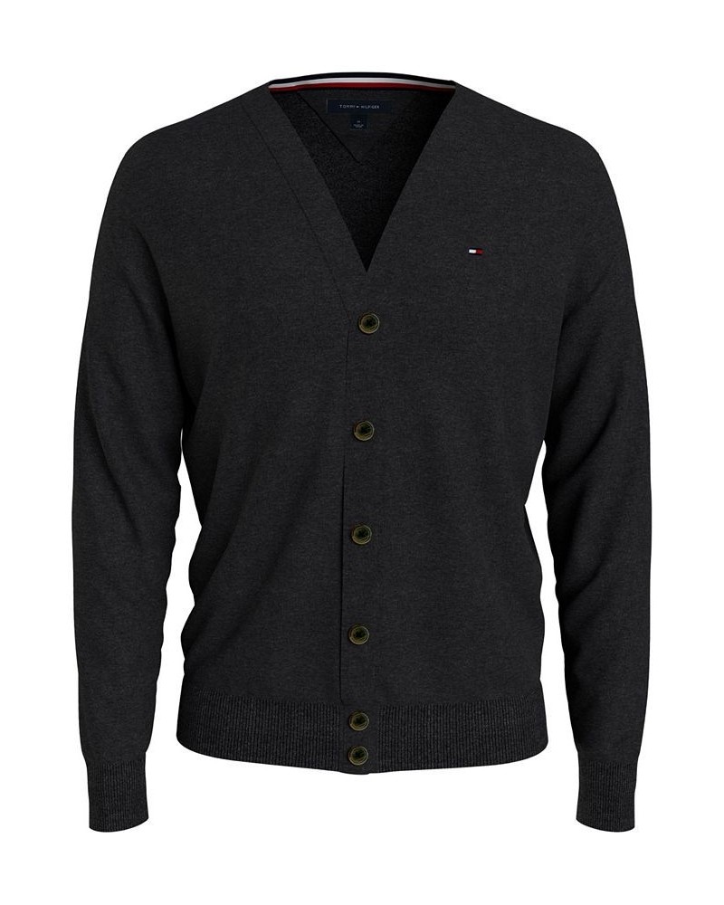 Men's Button-Front Signature Cardigan Sweater Black $28.44 Sweaters