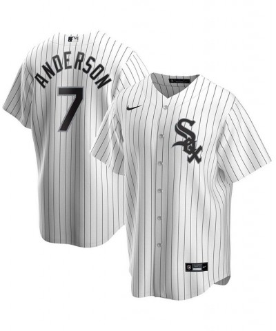 Men's Tim Anderson White and Black Chicago White Sox Home Replica Player Jersey $72.50 Jersey