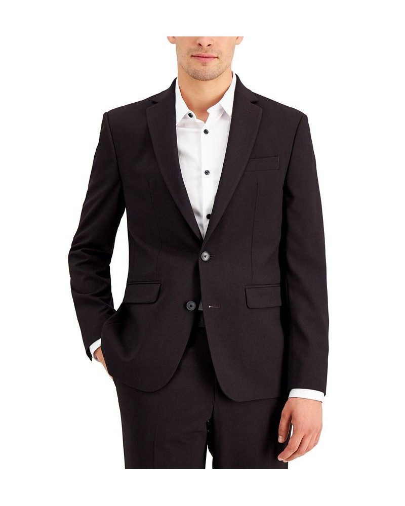 Men's Slim-Fit Burgundy Solid Suit Jacket Red $32.70 Blazers