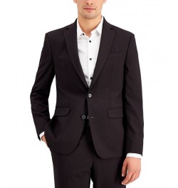 Men's Slim-Fit Burgundy Solid Suit Jacket Red $32.70 Blazers