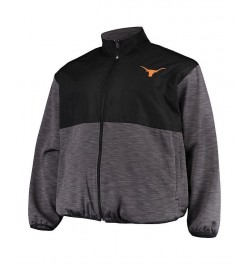 Men's Black, Charcoal Texas Longhorns Big and Tall Puff Full-Zip Jacket $35.70 Jackets