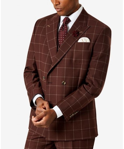 Men's Classic-Fit Wool Suit Burgundy $64.80 Suits