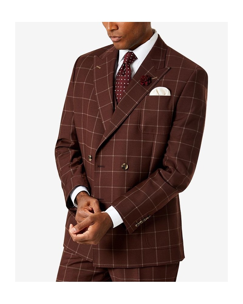 Men's Classic-Fit Wool Suit Burgundy $64.80 Suits