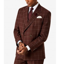 Men's Classic-Fit Wool Suit Burgundy $64.80 Suits