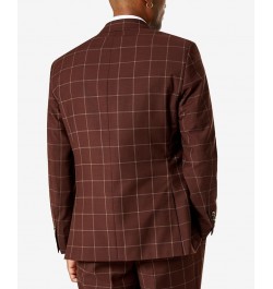 Men's Classic-Fit Wool Suit Burgundy $64.80 Suits