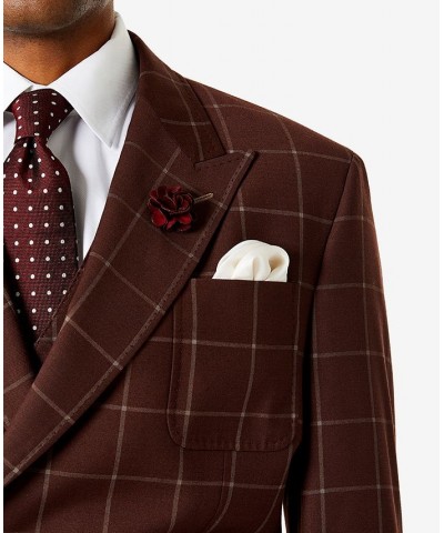 Men's Classic-Fit Wool Suit Burgundy $64.80 Suits