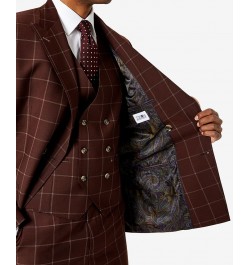 Men's Classic-Fit Wool Suit Burgundy $64.80 Suits