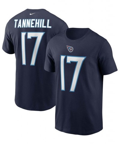 Men's Ryan Tannehill Navy Tennessee Titans Name and Number T-shirt $16.92 T-Shirts