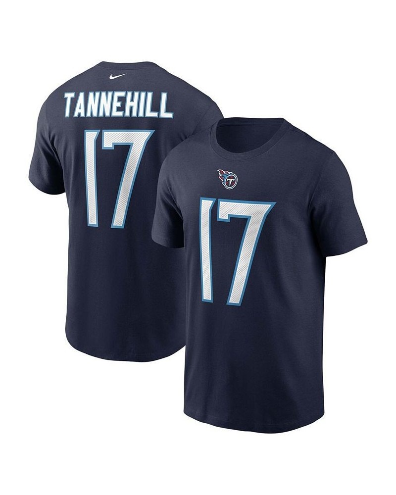 Men's Ryan Tannehill Navy Tennessee Titans Name and Number T-shirt $16.92 T-Shirts