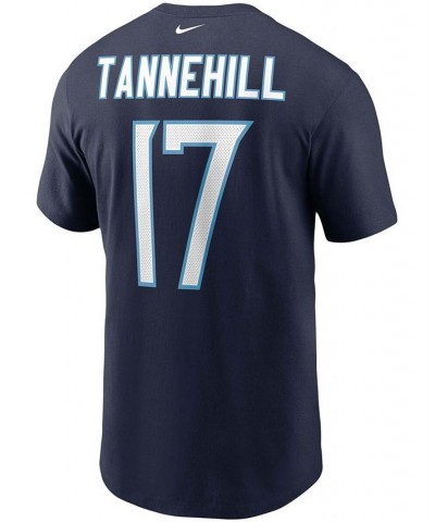 Men's Ryan Tannehill Navy Tennessee Titans Name and Number T-shirt $16.92 T-Shirts