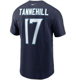 Men's Ryan Tannehill Navy Tennessee Titans Name and Number T-shirt $16.92 T-Shirts