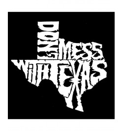 Men's Word Art Long Sleeve T-Shirt- Don't Mess With Texas Black $18.00 T-Shirts