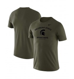 Men's Olive Michigan State Spartans Stencil Arch Performance T-shirt $23.00 T-Shirts