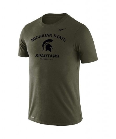 Men's Olive Michigan State Spartans Stencil Arch Performance T-shirt $23.00 T-Shirts