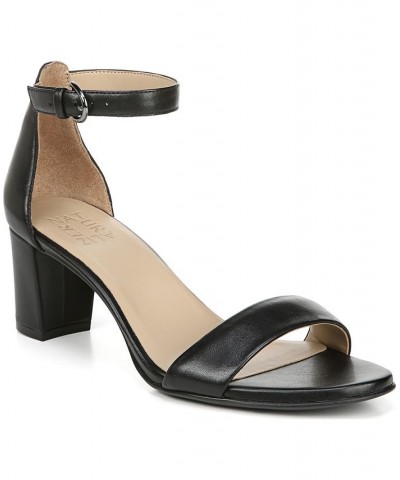 Vera Ankle Strap Sandals Black Leather $35.99 Shoes